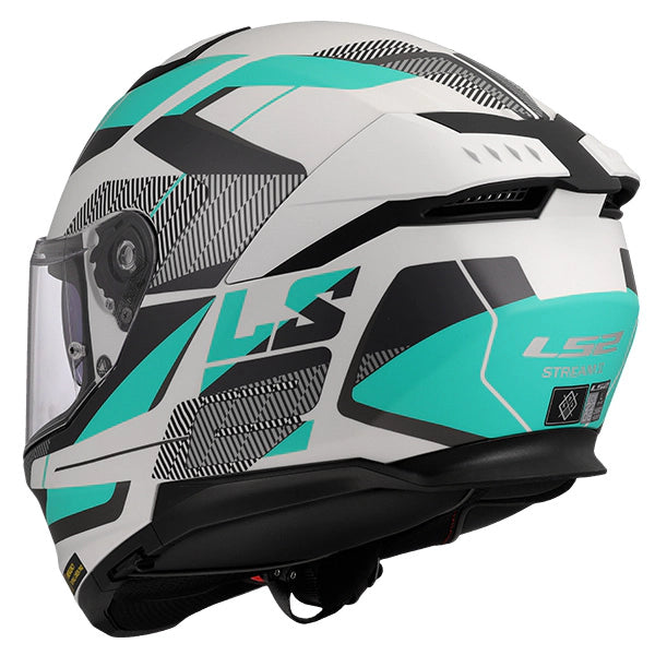 LS2 FF808 Stream II Road Cyan Light Grey Motorcycle Helmet