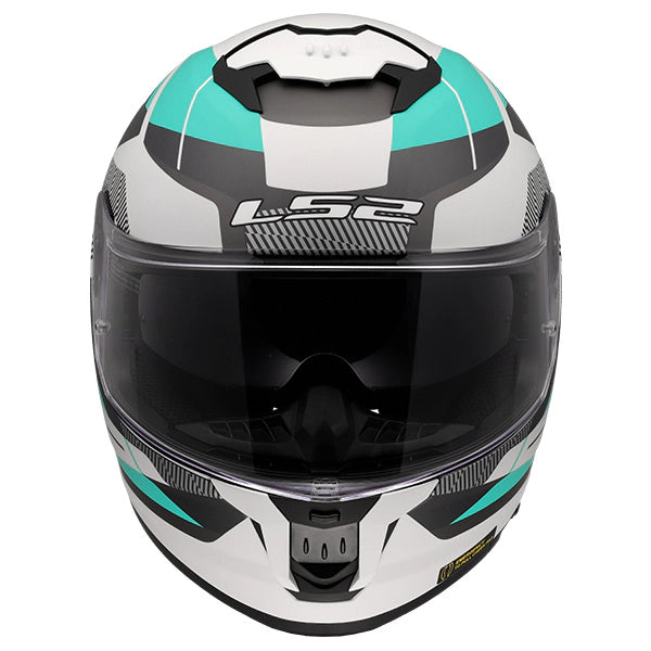 LS2 FF808 Stream II Road Cyan Light Grey Motorcycle Helmet