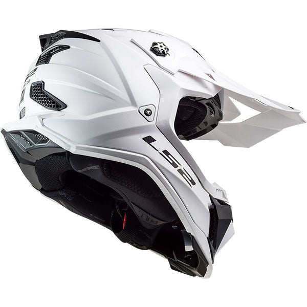 LS2 MX700 Subverter Evo II Single Mono Gloss White Motorcycle Helmet