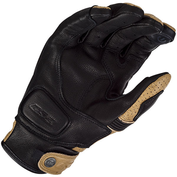 LS2 Duster Leather Motorcycle Gloves - Tobacco / Black