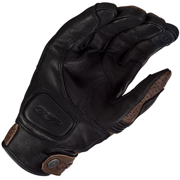 LS2 Duster Leather Motorcycle Gloves - Brown / Black
