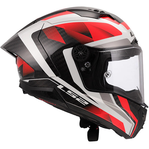 LS2 FF805 Thunder GP Aero Route Carbon Gloss Red White Motorcycle Helmet