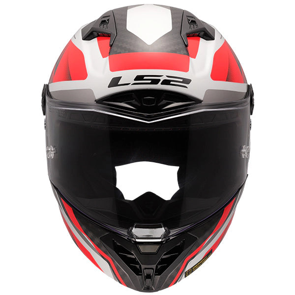 LS2 FF805 Thunder GP Aero Route Carbon Gloss Red White Motorcycle Helmet