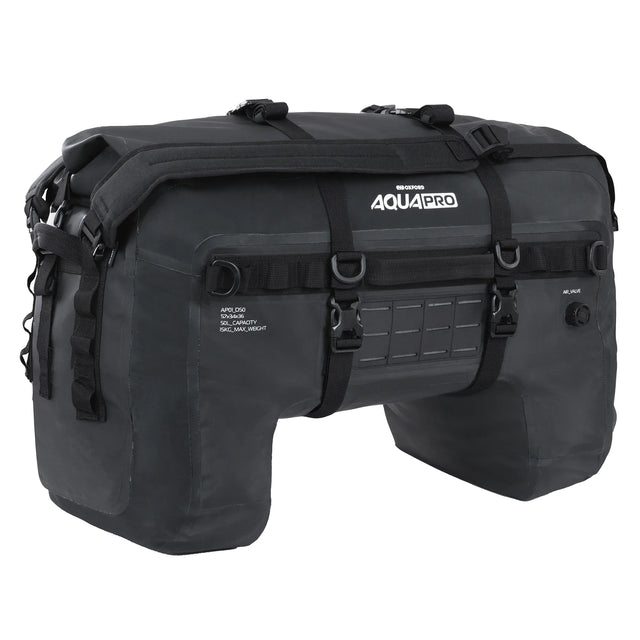 Oxford Aqua Pro D-50 Waterproof Duffle Bag Motorcycle Tail Bag Luggage 50L Black