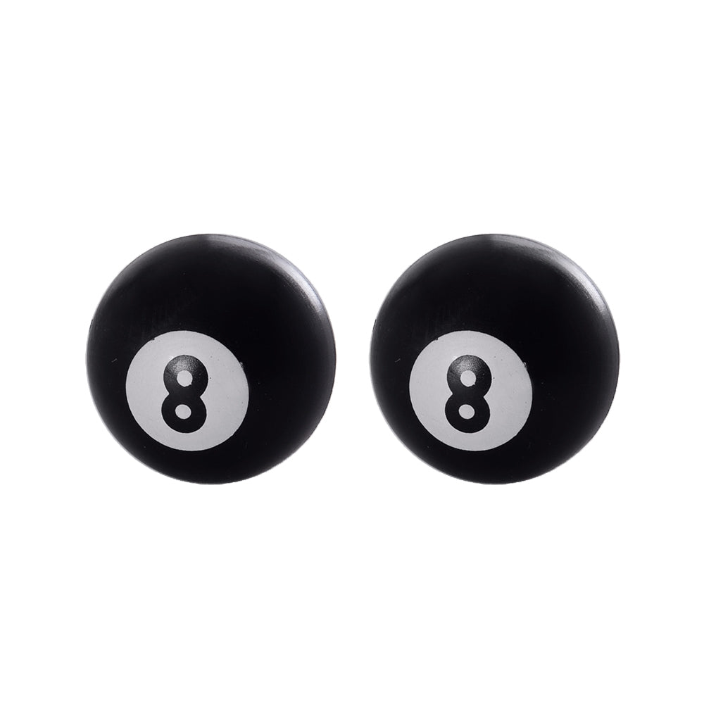 Oxford OX767 Valve Caps No 8 Ball Black
