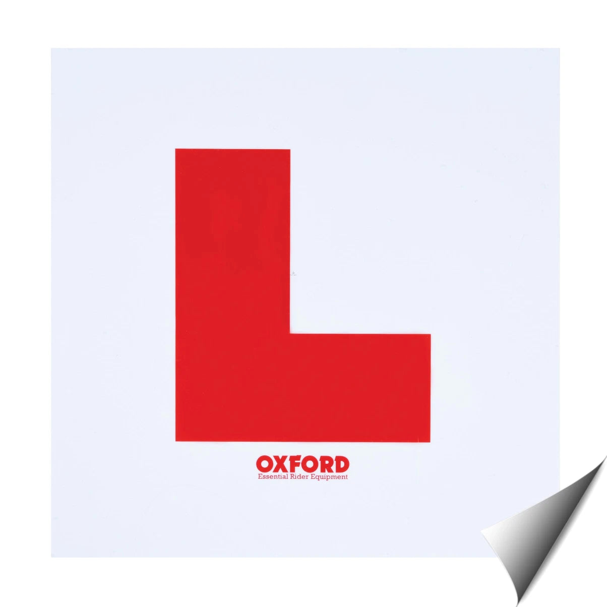 2x OXFORD Motorcycle Self Adhesive L Plate Motorbike Learner Sticker Pair