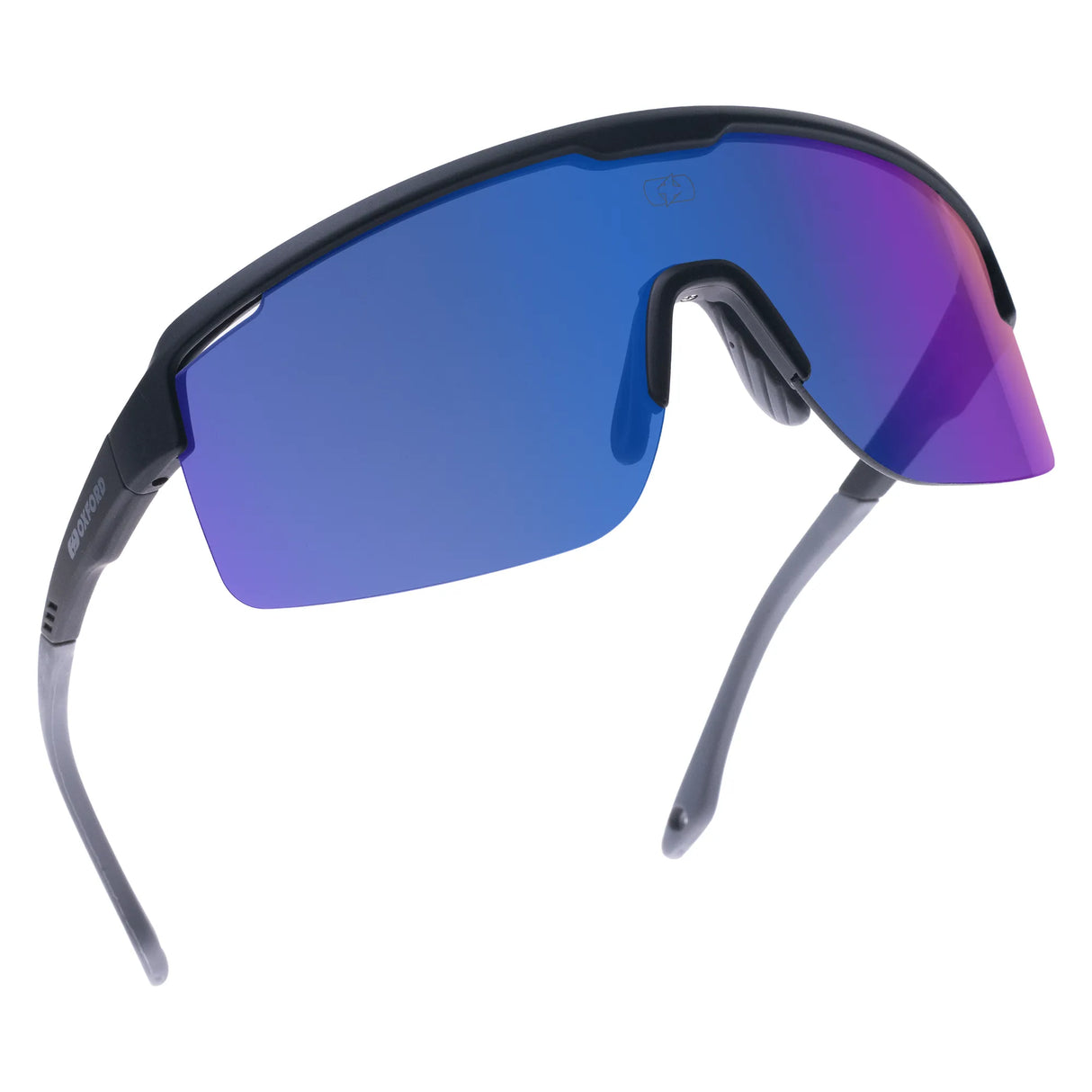 Oxford Pave Sunglasses Black Frame Blue Lens
