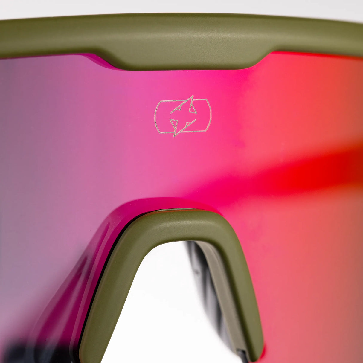 Oxford Pave Sunglasses Green Frame Orange Lens