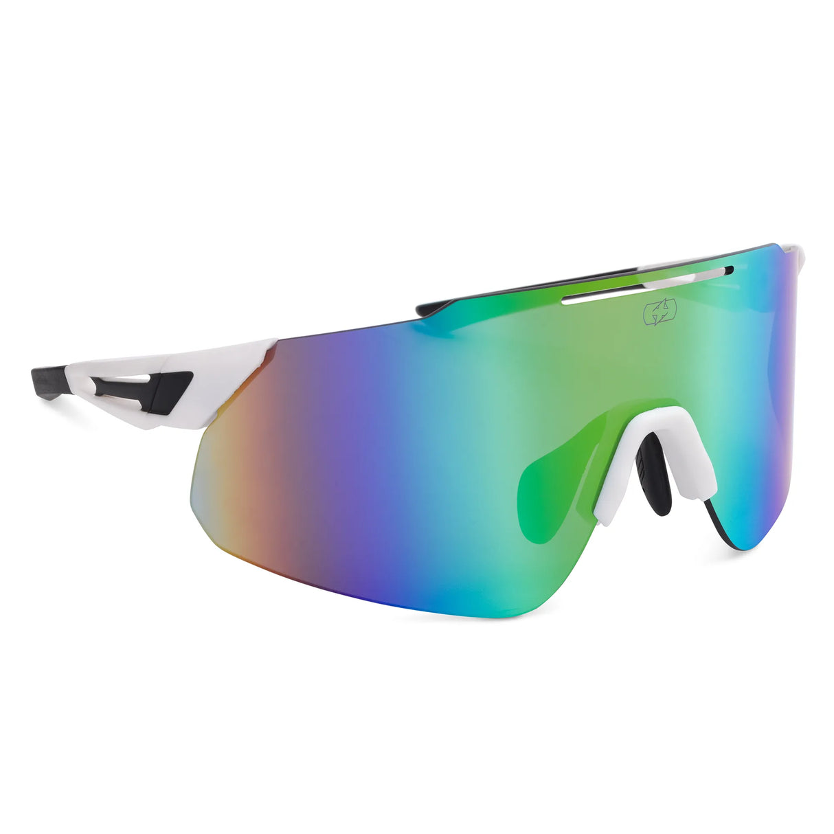 Oxford Corsa Sunglasses White Black Frame Rainbow Lens