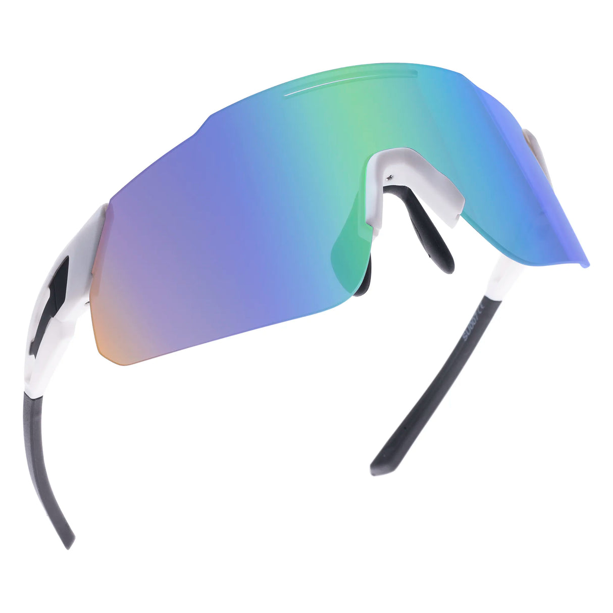 Oxford Corsa Sunglasses White Black Frame Rainbow Lens