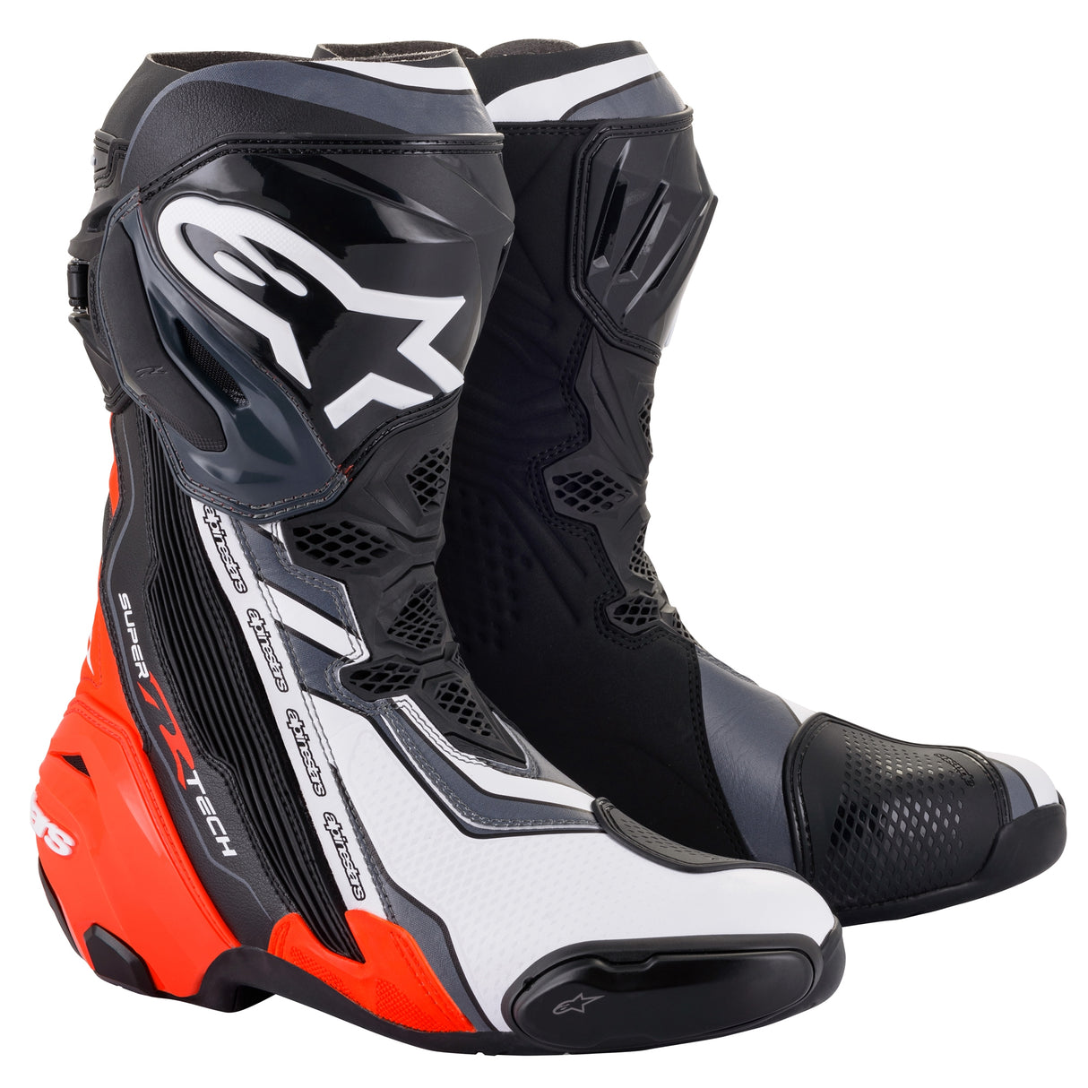 Alpinestars Supertech R Motorcycle Boots Black Red White