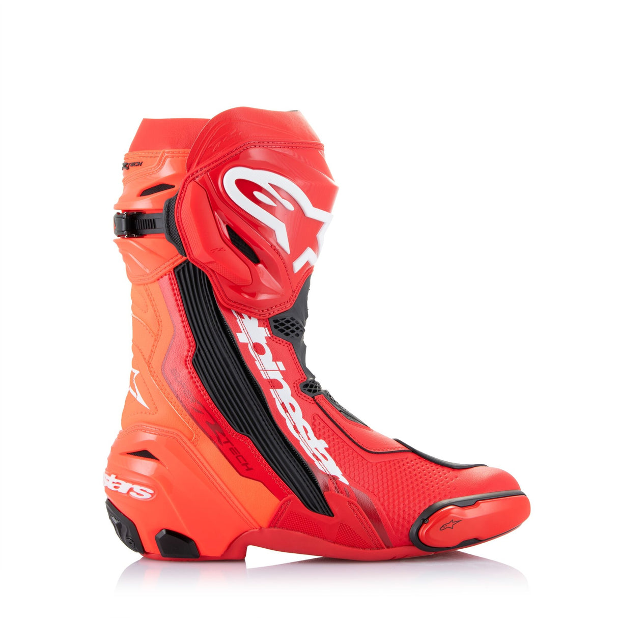 Alpinestars Supertech R Motorcycle Boots Bright Red Fluo