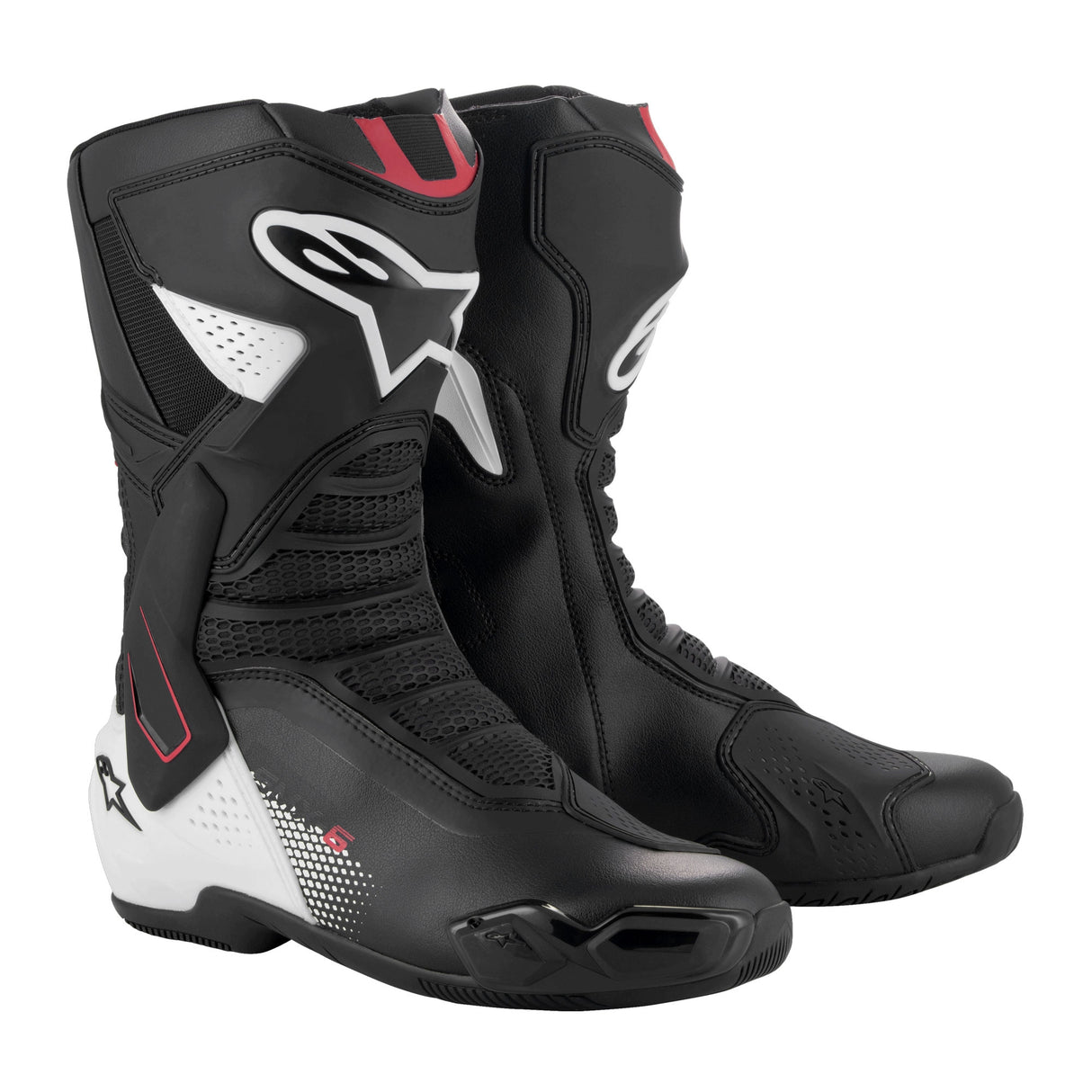 Alpinestars SMX-6 V3 Motorcycle Boots - Black / White / Red