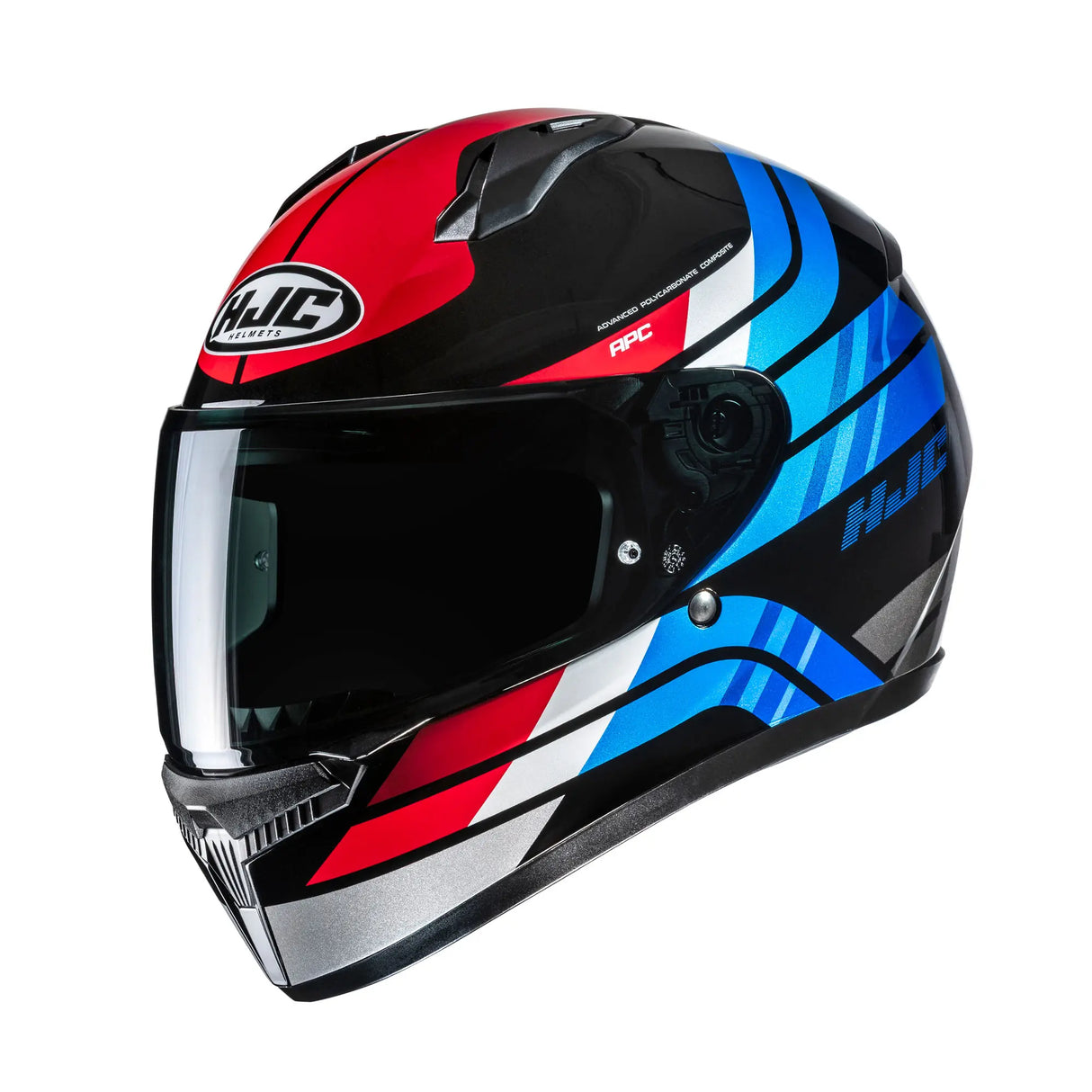 HJC C10 Hiper White Blue Red Motorcycle Helmet