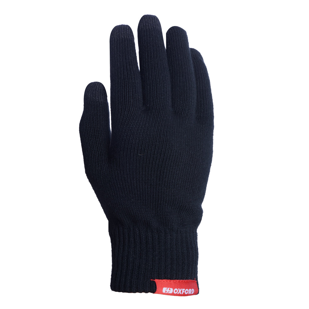 Oxford Knitted Thermolite Motorcycle Inner Gloves Black