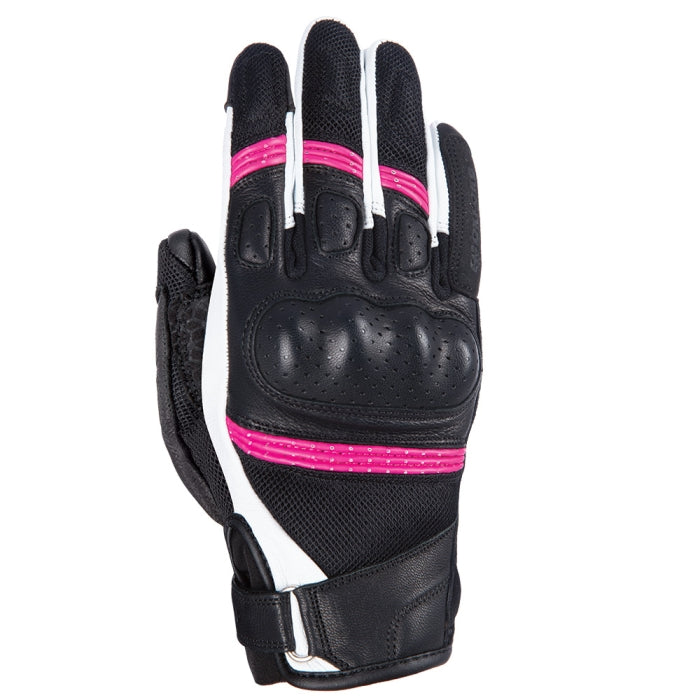 Oxford RP-6S Ladies Motorcycle Gloves Black/White/Pink