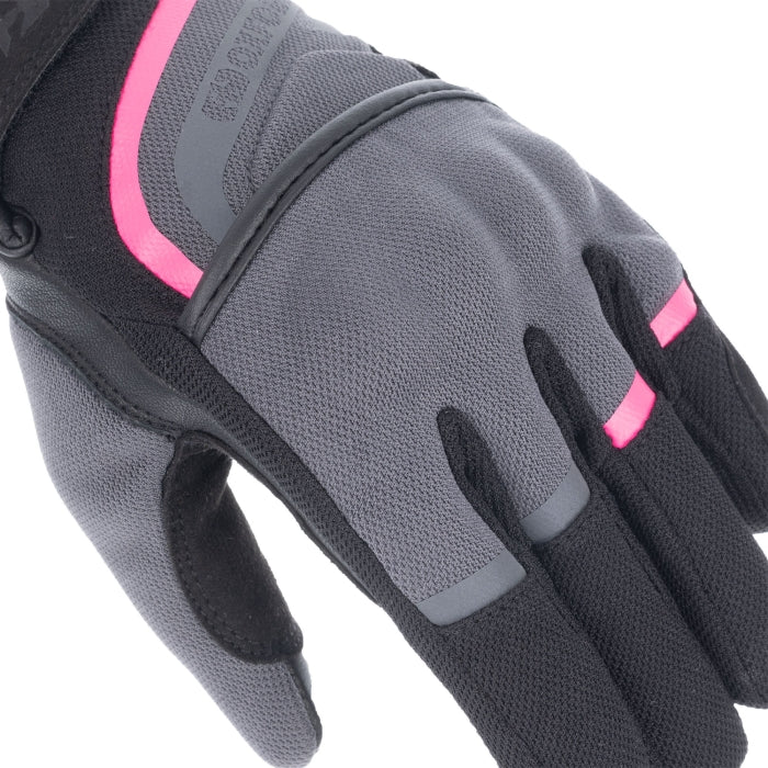 Oxford Dakar 1.0 Women's Motorcycle Gloves Charcoal/Pink