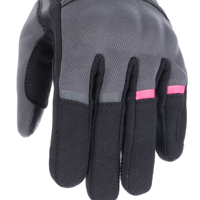 Oxford Dakar 1.0 Women's Motorcycle Gloves Charcoal/Pink