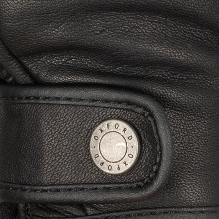 Oxford Henlow Women's Leather Motorcycle Gloves Black