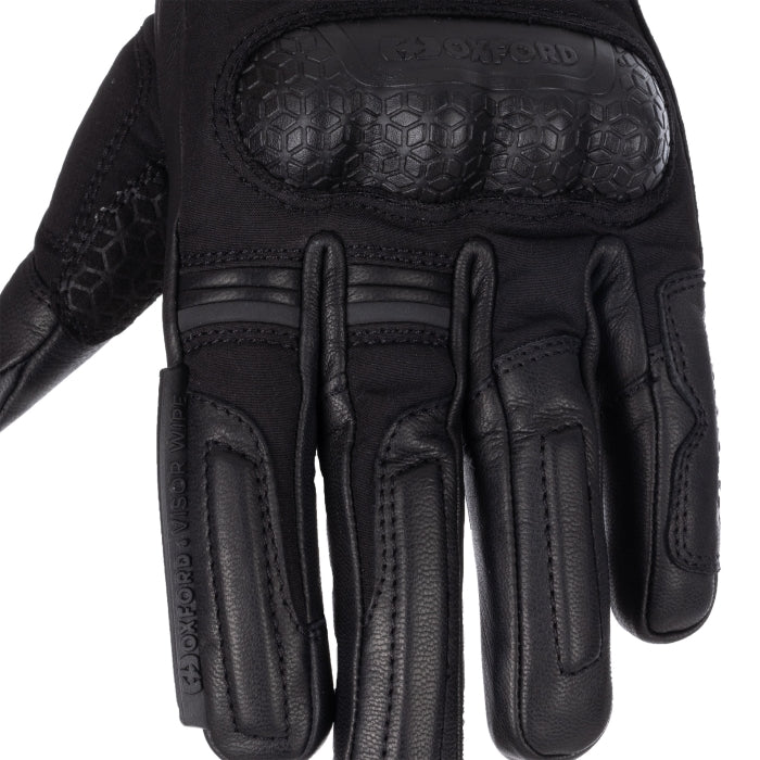 Oxford Hexham Women's Motorcycle Gloves Waterproof Tech Black