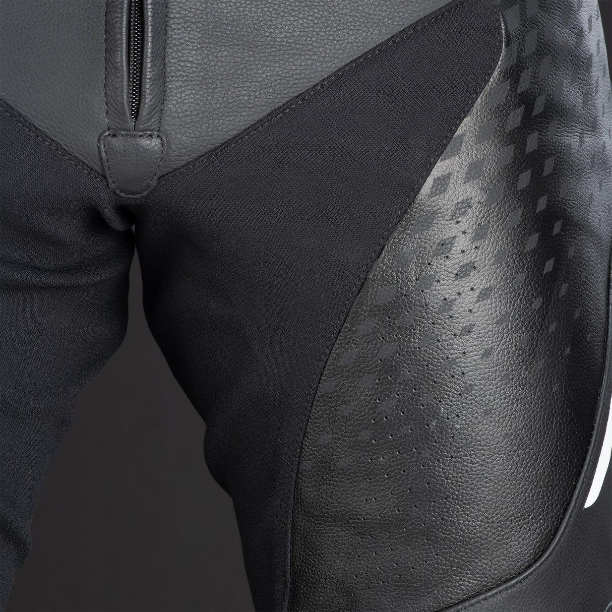 Oxford Nexus 1.0 Armoured Motorcycle Leather Trousers Black White