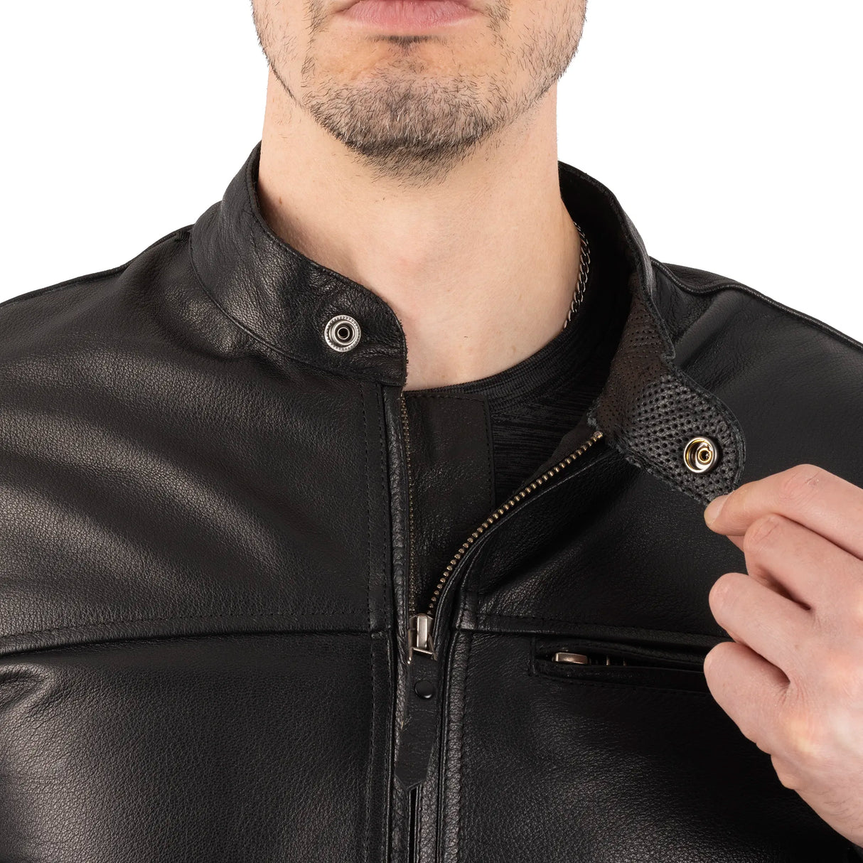 Oxford Walton 2.0 Armoured Men's Motorcycle Leather Jacket Black