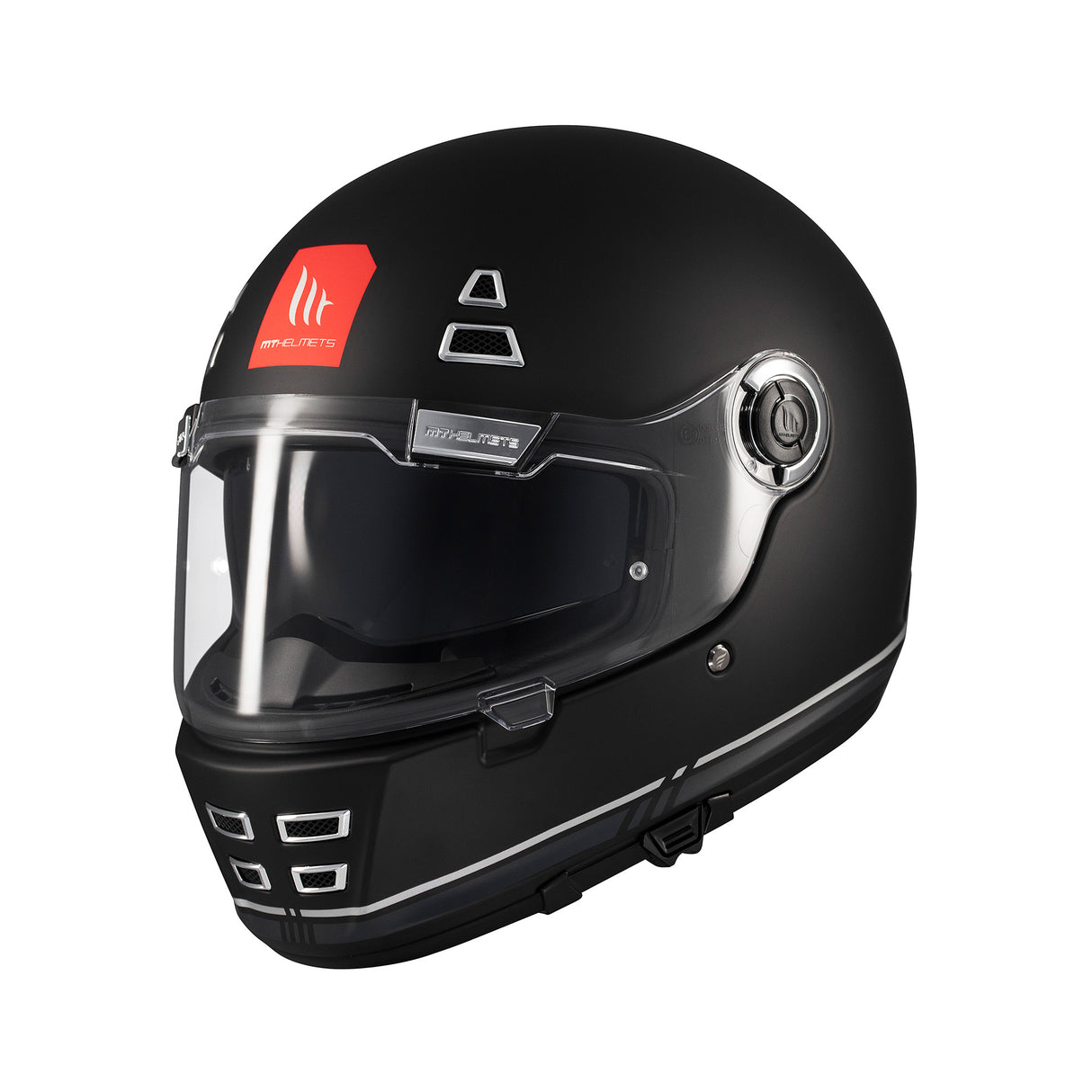MT Jarama SV Plain Motorcycle Helmet Black