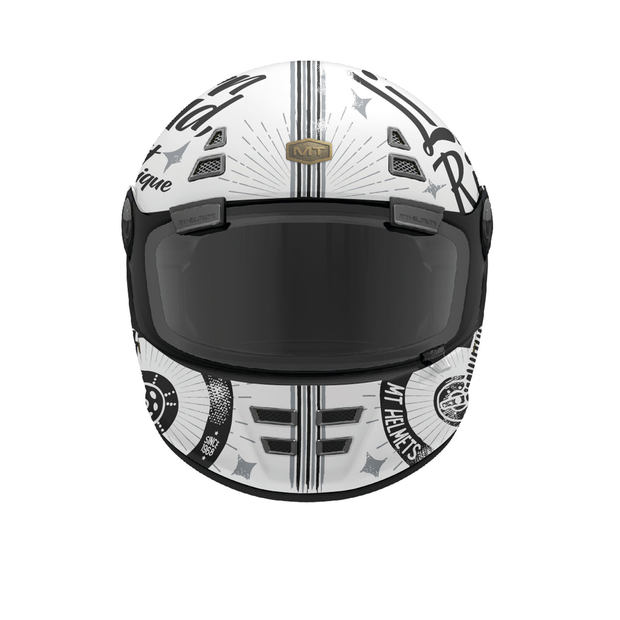 MT Jarama SV Art Motorcycle Helmet White