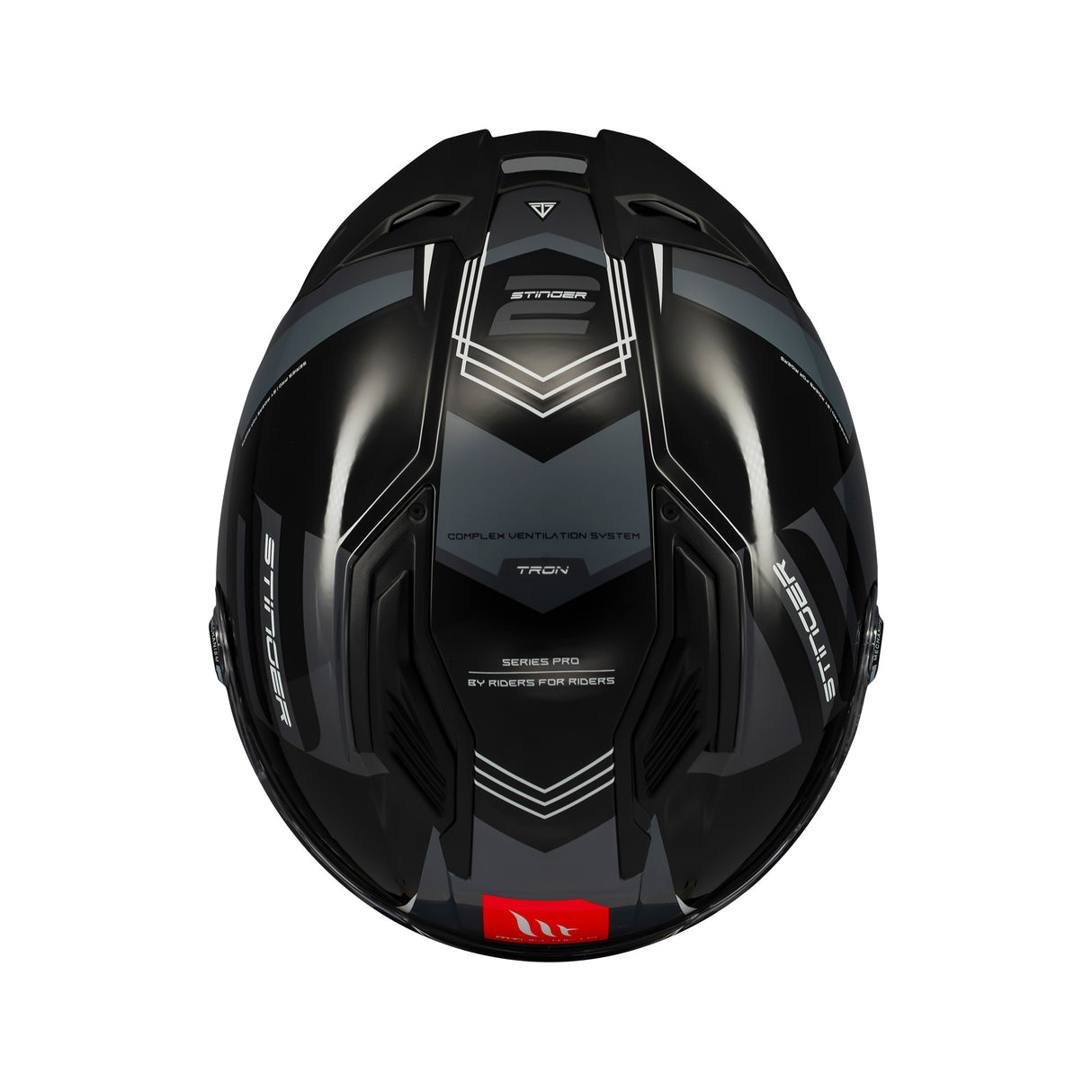 MT Stinger 2 Tron Motorcycle Helmet - Black