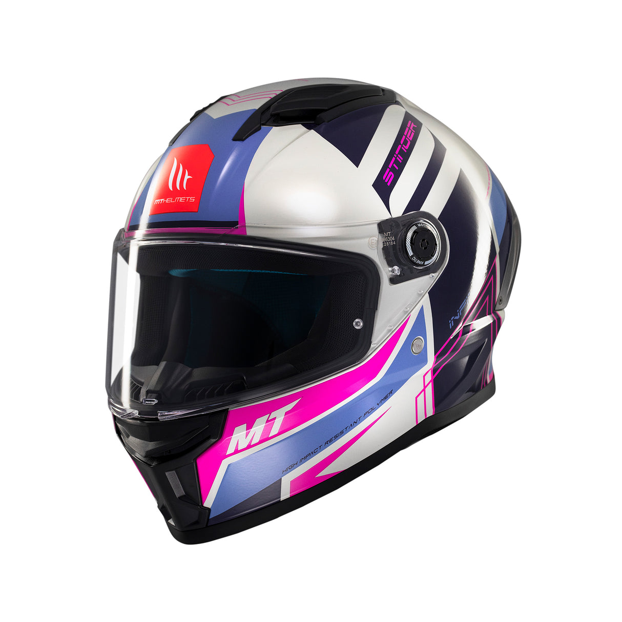MT Stinger 2 Tron Motorcycle Helmet - Pink Purple