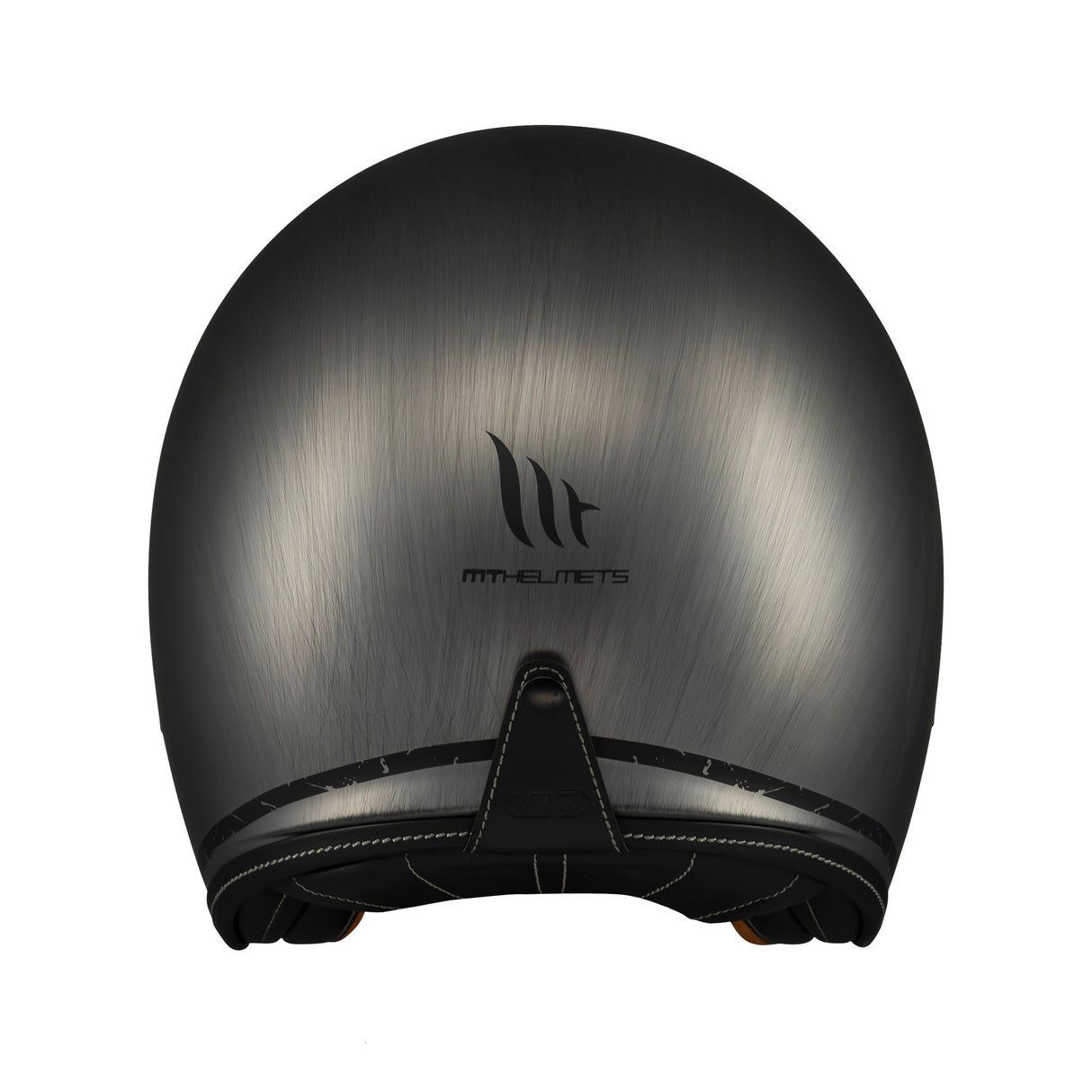 MT Le Mans 2 SV S Scratched Chrome Motorcycle Open Face Helmet