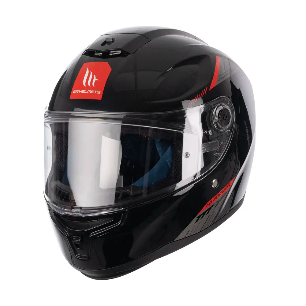 MT Hummer S Motorcycle Full Face Helmet with DD ring Black