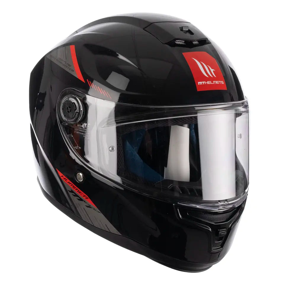 MT Hummer S Motorcycle Full Face Helmet with DD ring Black