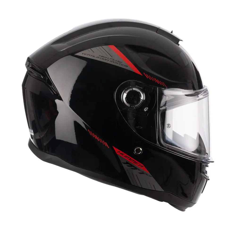 MT Hummer S Motorcycle Full Face Helmet with DD ring Black
