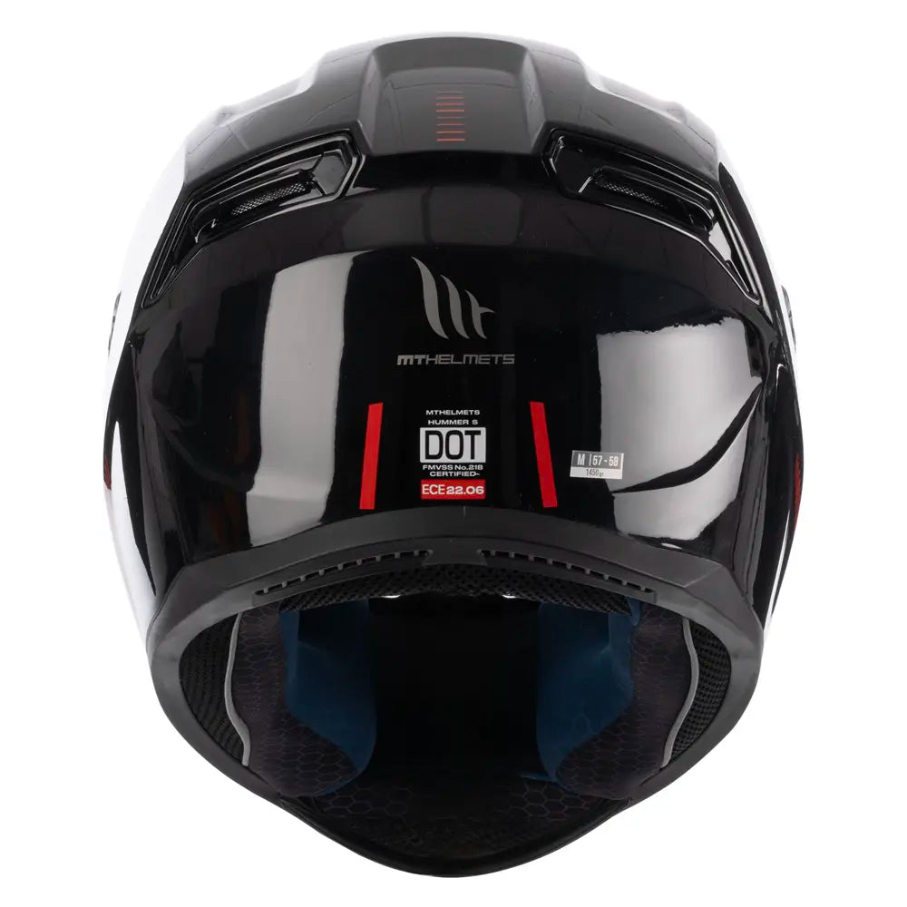 MT Hummer S Motorcycle Full Face Helmet with DD ring Black