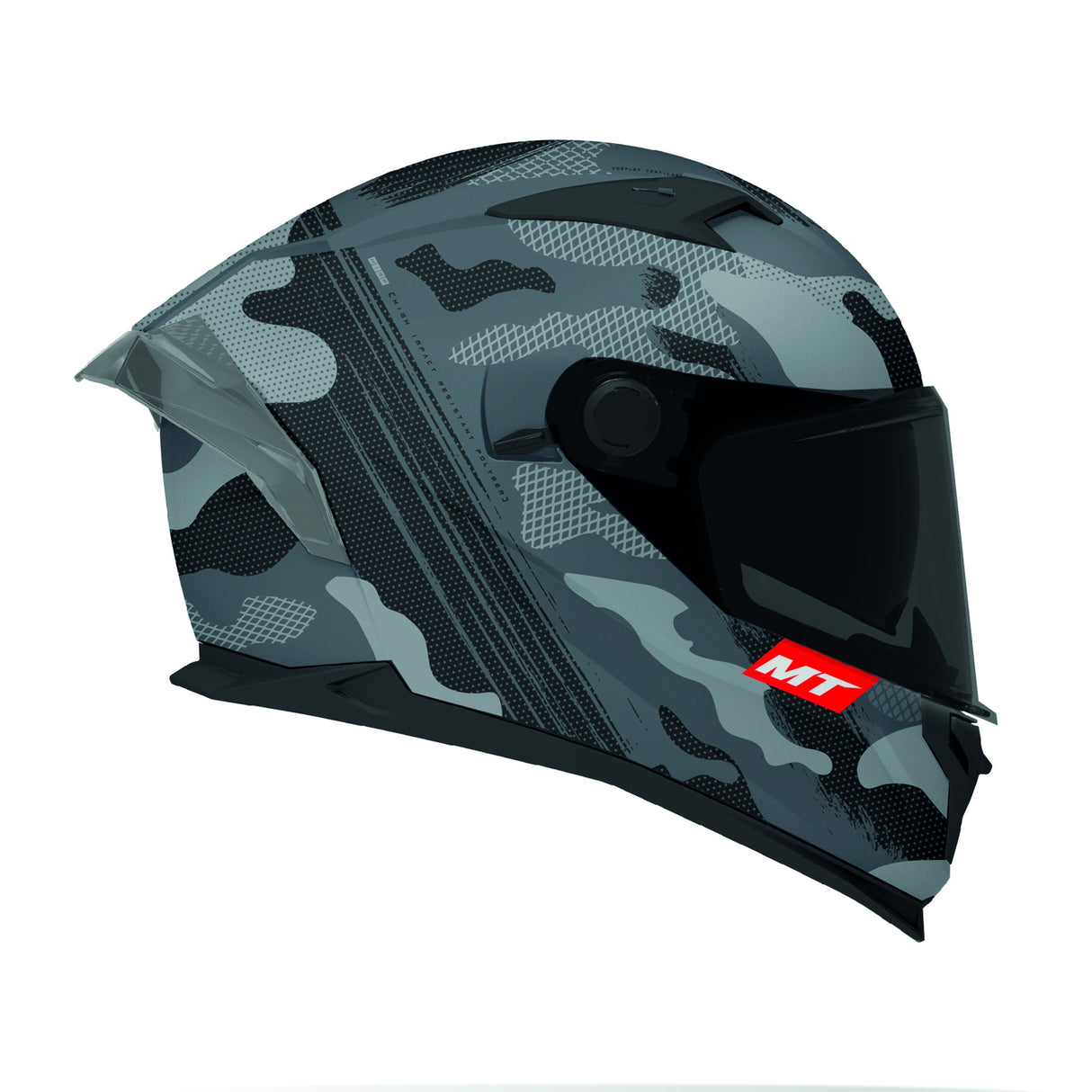 MT Braker Crossover Motorcycle Full Face Helmet - Grey