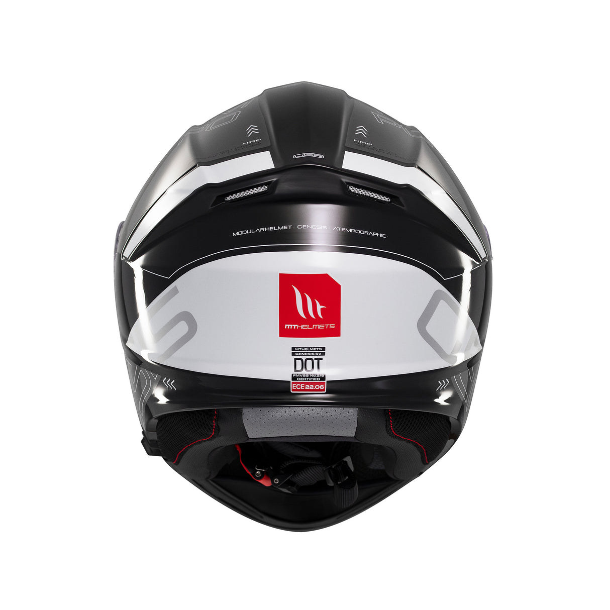 MT Genesis Atempo Motorcycle Helmet - Black