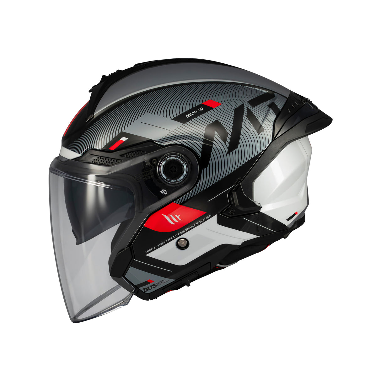 MT Cosmo Silence Motorcycle Open Face Helmet - Black