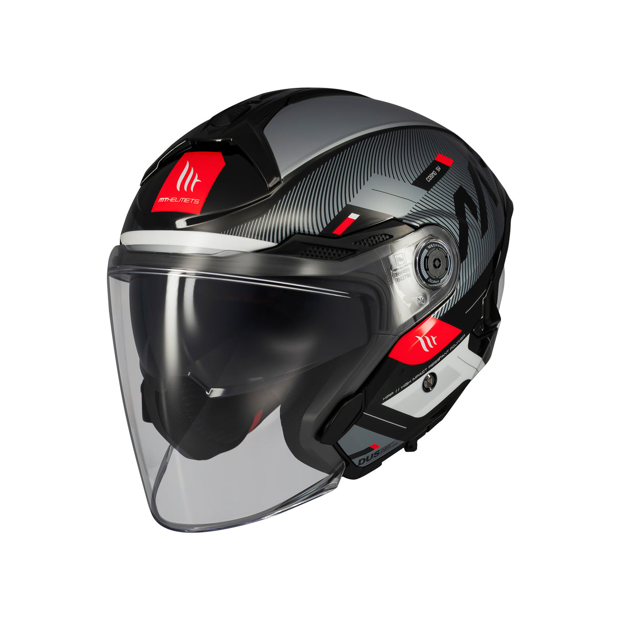 MT Cosmo Silence Motorcycle Open Face Helmet - Black