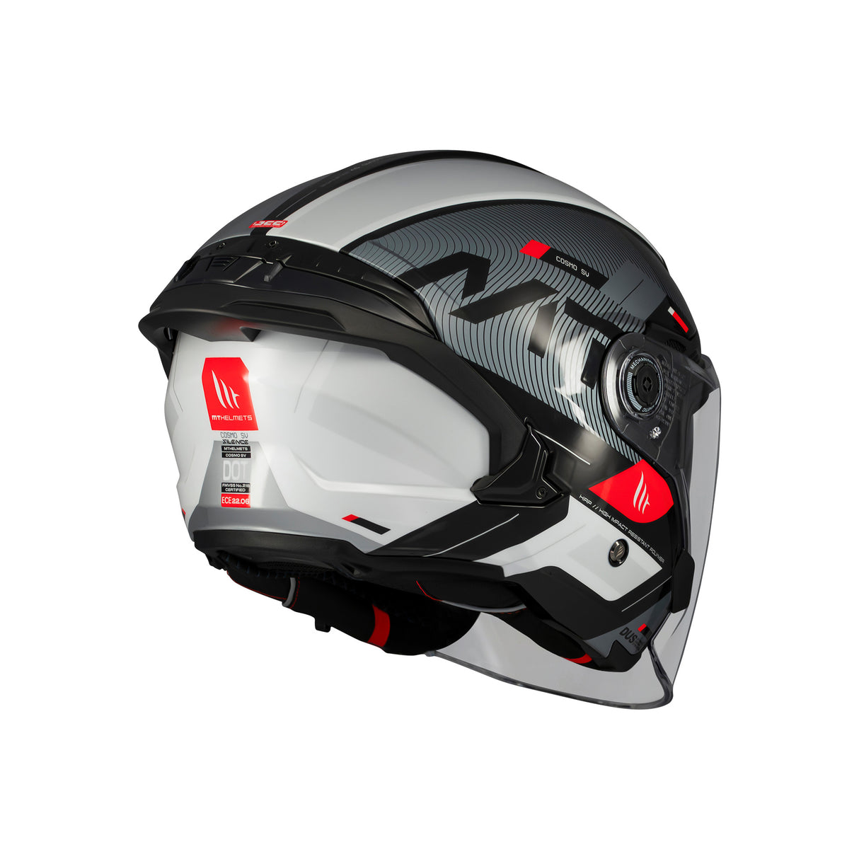 MT Cosmo Silence Motorcycle Open Face Helmet - Black