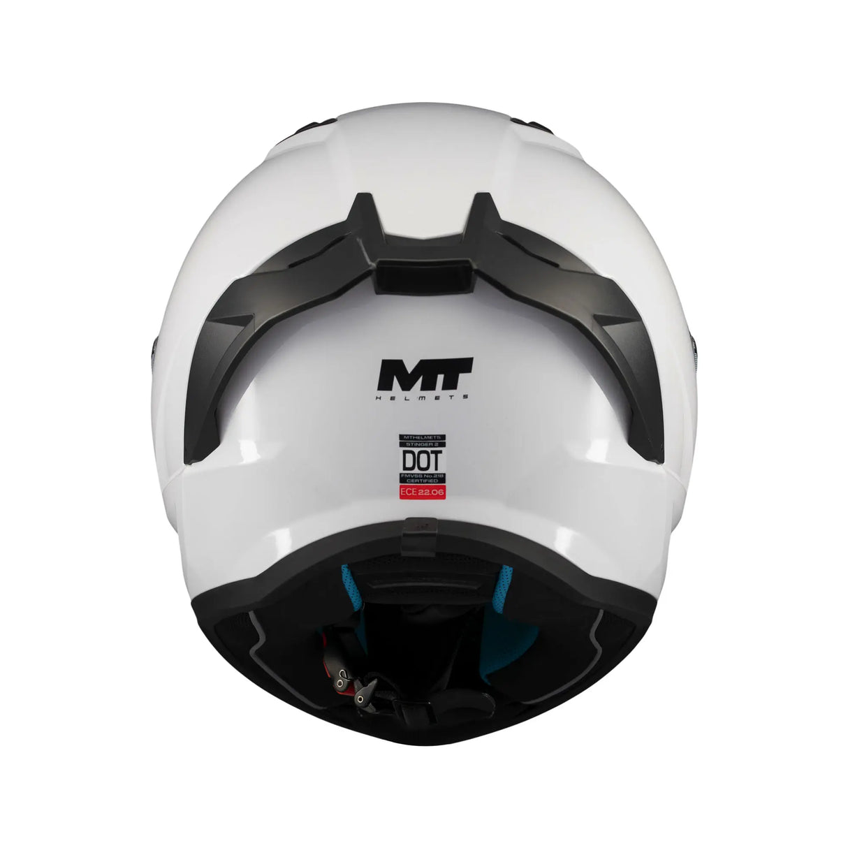 Kids MT Stinger 2 Youth Pure Gloss Pearl White Motorcycle Helmet
