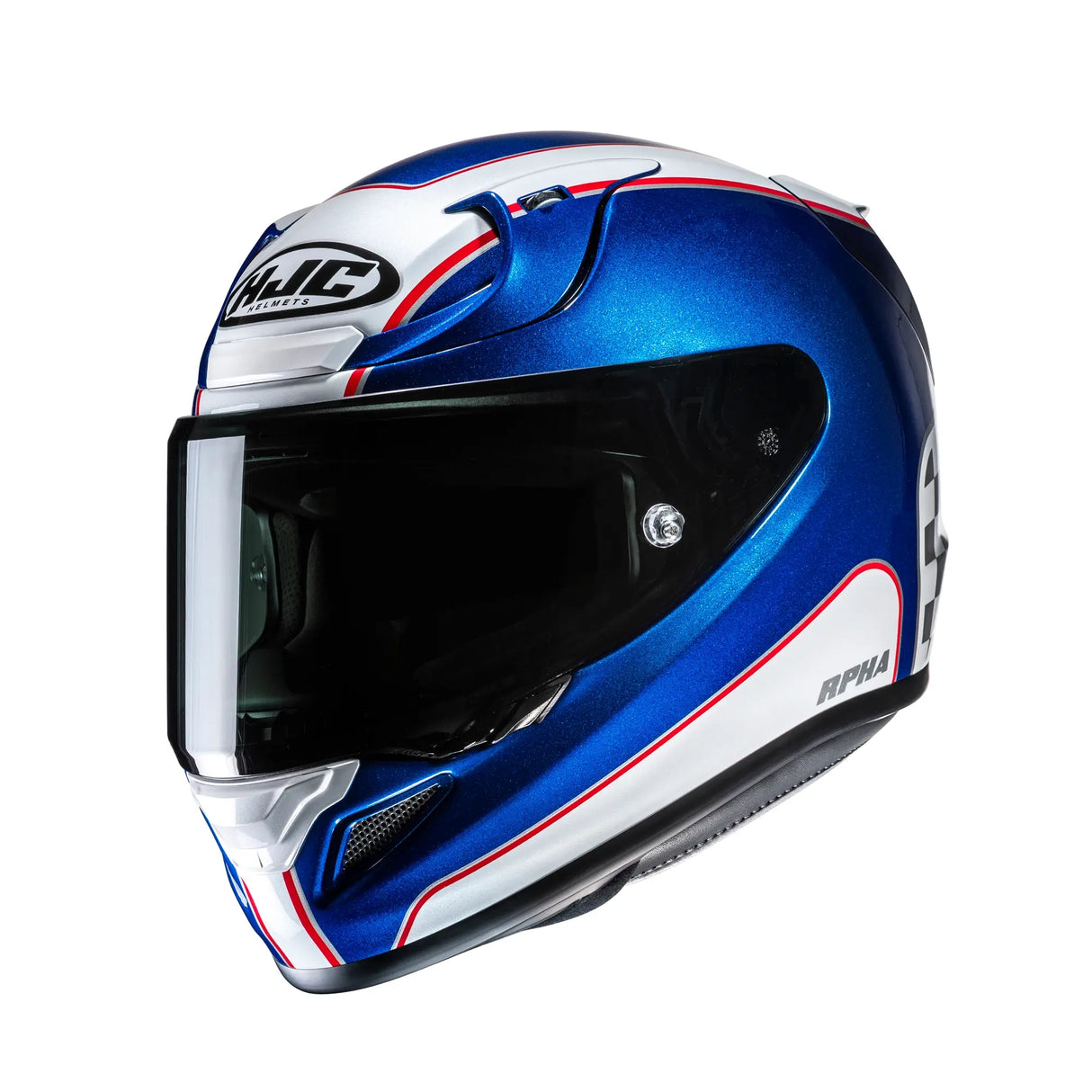 HJC RPHA 12 Respon Motorcycle Full Face Helmet Blue White Red