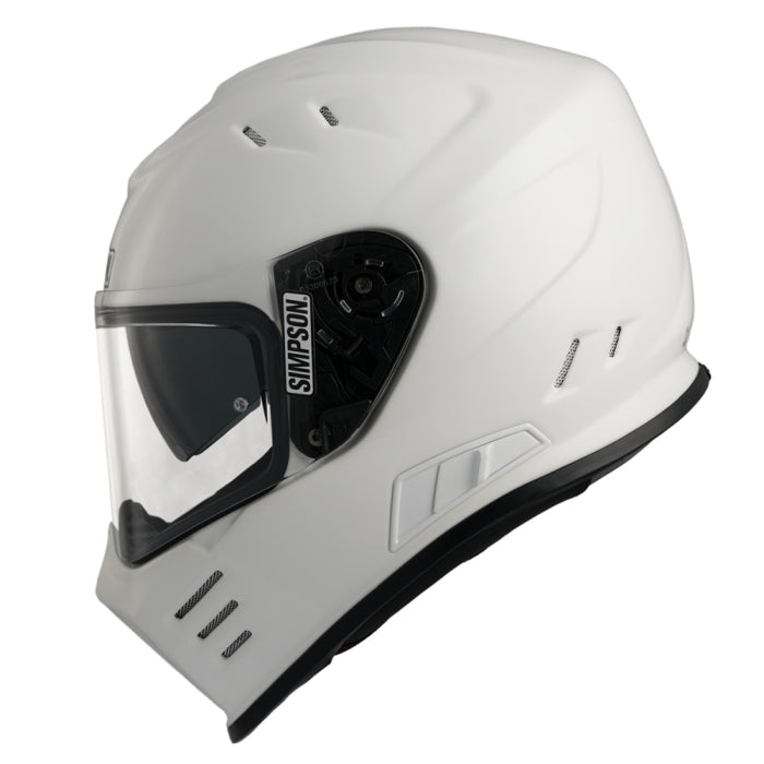 Simpson Venom Solid Gloss White Motorcycle Helmet
