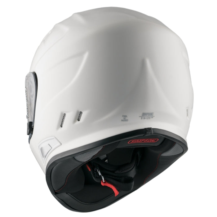 Simpson Venom Solid Gloss White Motorcycle Helmet