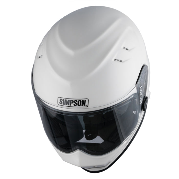 Simpson Venom Solid Gloss White Motorcycle Helmet