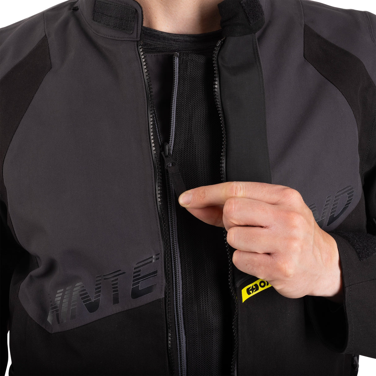 Oxford Hinterland 2.0 Dry2Dry Trilaminate Men’s Motorcycle Jacket - Black Grey Fluo