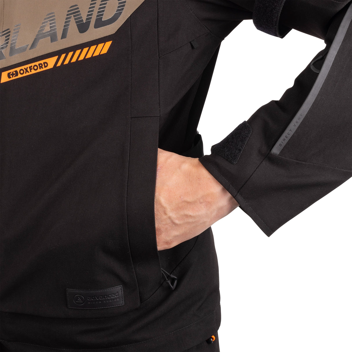 Oxford Hinterland 2.0 Dry2Dry Trilaminate Men’s Motorcycle Jacket - Black Desert Orange
