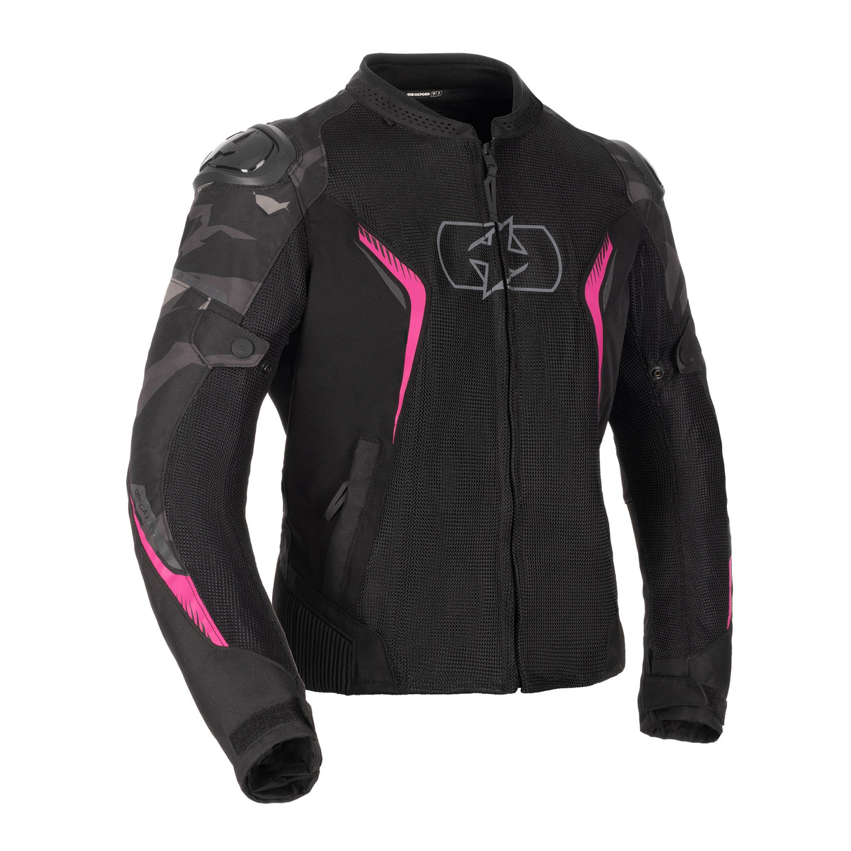 Oxford Omega 1.0 Air Ladies Motorcycle Mesh Jacket - Camo/Pink