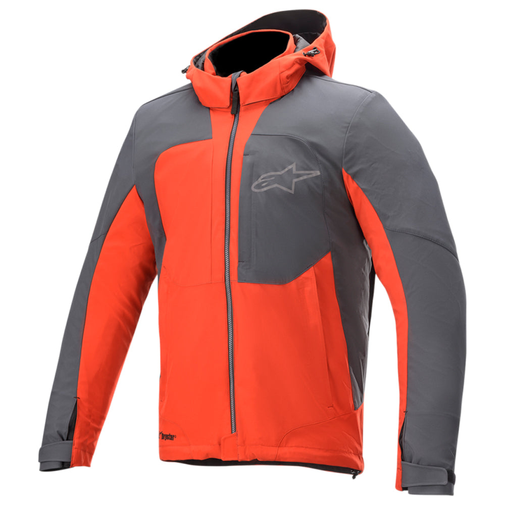 Alpinestars Stratos V2 Techshell Drystar Men's Jacket Hooded Waterproof Red Asphalt