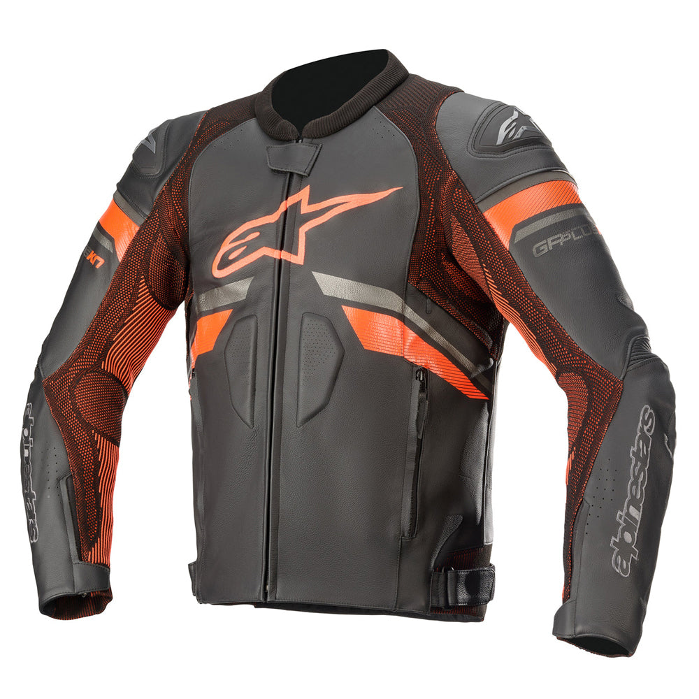 Alpinestars GP Plus R V3 Rideknit Men's Leather Jacket Black/Red/Fluo